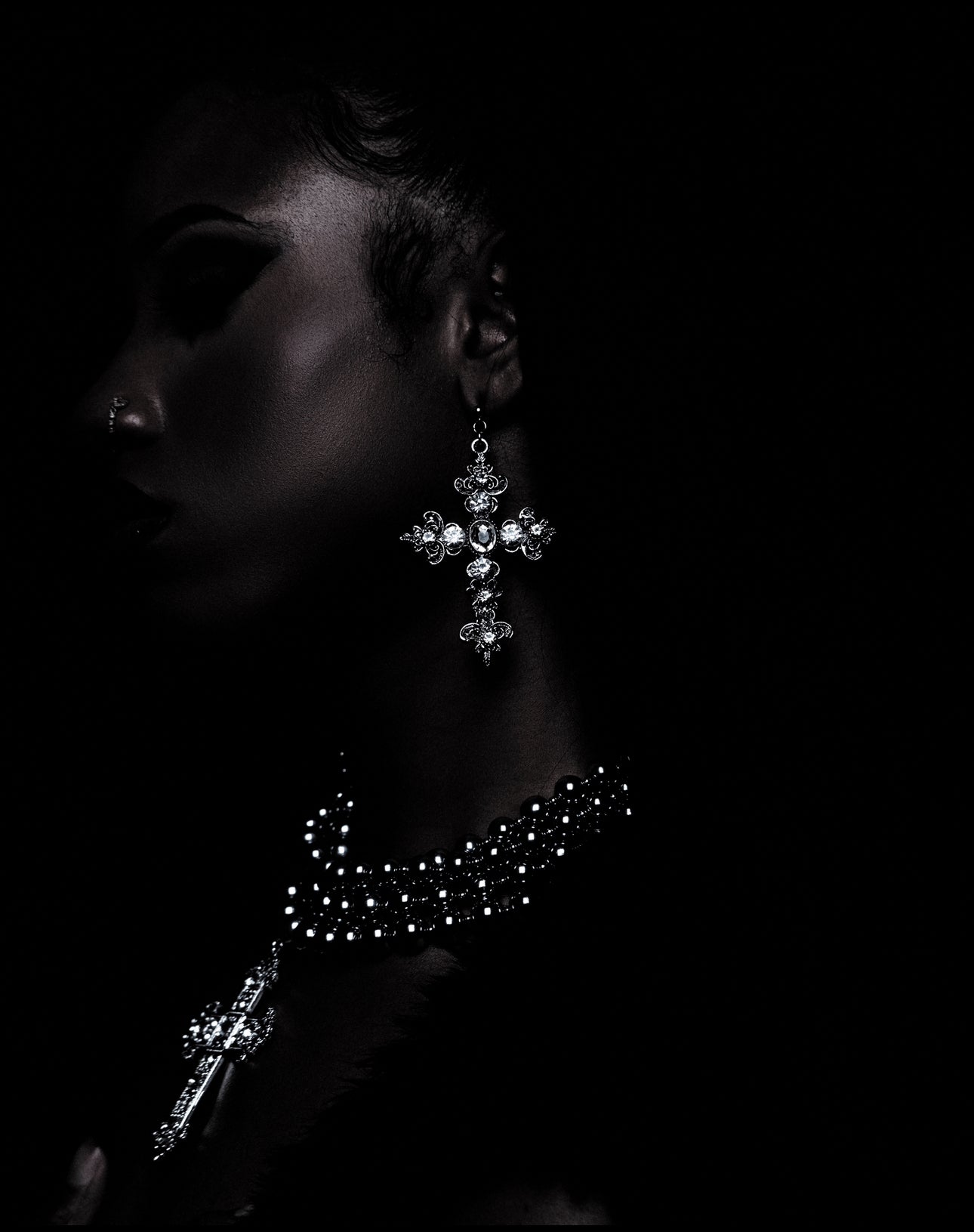 Delilah XL Cross Earrings