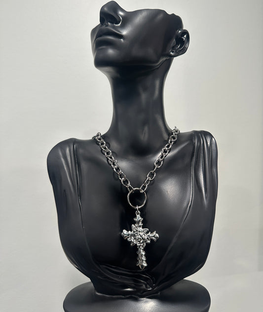 Rose Cross Necklace